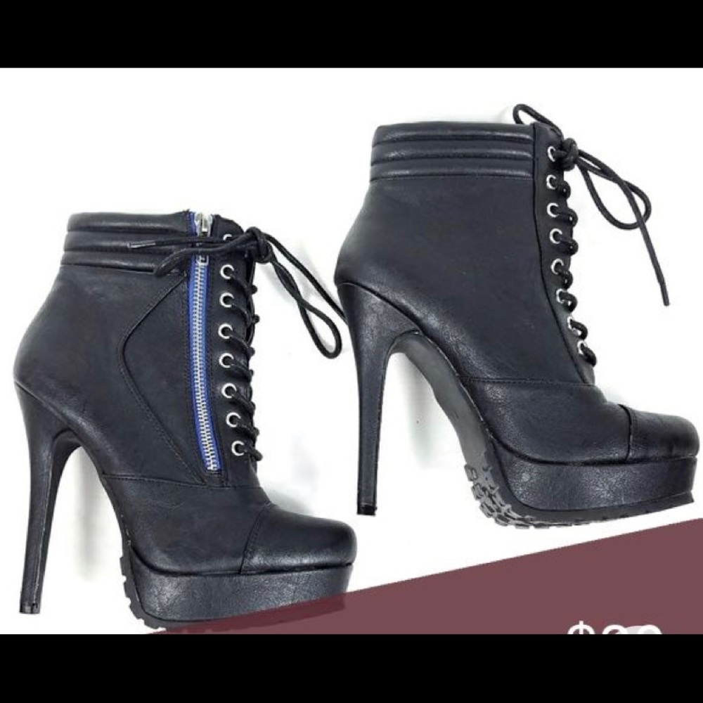 5-inch high heel ankle boots